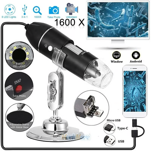 🔬1600X Zoom Digital Microscope Camera Portable Magnifier🔍