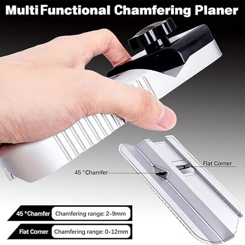 Drywall Rasp,Drywall Chamfer Tool,Plasterboard Fast Cutter,Precise 45° 90° Gypsum Board Chamferer with 10 Sharp SK5 Blades,V Chamfer Bevel Double Slot