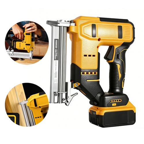High-quality cordless industrial straight nail gun for woodworking - DIY grade steel nail gun