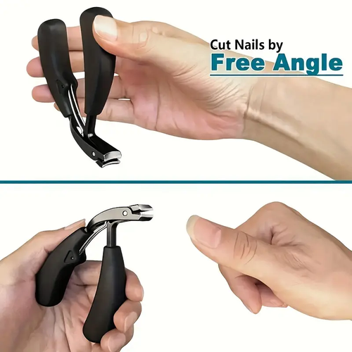 Large Opening Anti-splash Nail Cutter Stainless Steel Curved Trimmer Ergonomic Design