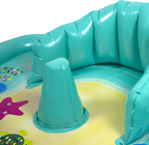 🔥Baby Inflatable Splash Mat with UPF 50+ Sunshade & Stackable Rings
