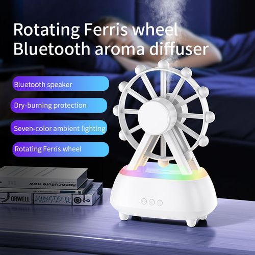 Rotating Ferris Wheel Humidifier, Aromatherapy Diffuser, Mood Light, and Bluetooth Speaker