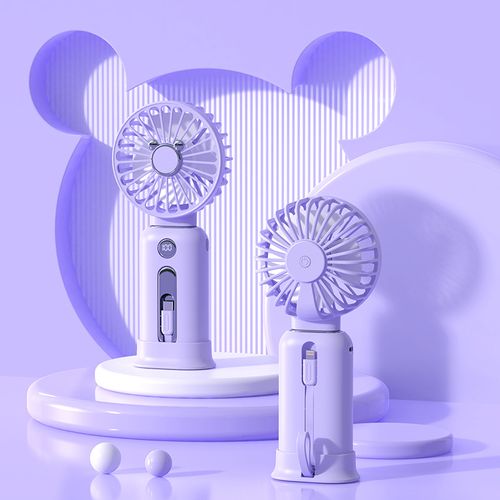 Handheld Super Fast Charge 10000mAh Portable Power Bank Fan