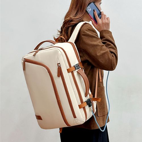 Large Capacity Luxury Commuter Backpack with USB Type-C Charging Port
