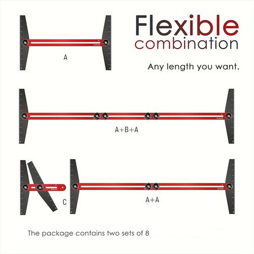 Adjustable Stair Tread Template Tool Set
