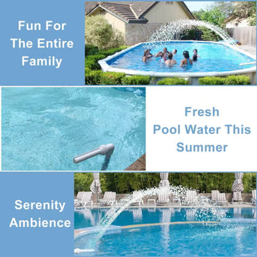 Solar Pool Fountain with Lights Dual Arc