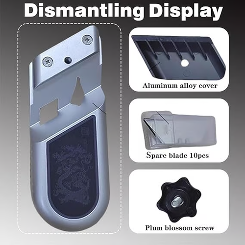 Drywall Rasp,Drywall Chamfer Tool,Plasterboard Fast Cutter,Precise 45° 90° Gypsum Board Chamferer with 10 Sharp SK5 Blades,V Chamfer Bevel Double Slot