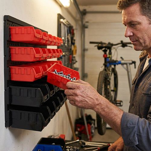30-Bin Wall Mount Storage Organizer