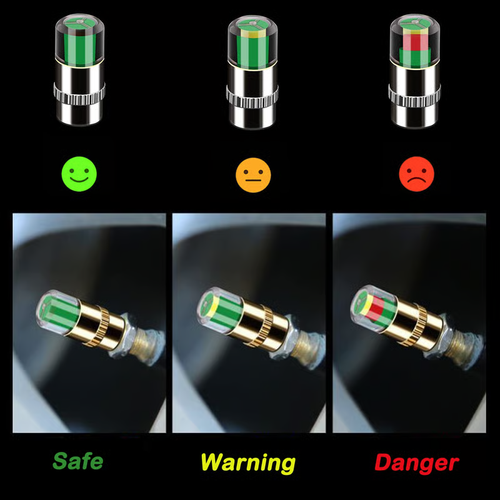 8Pcs Car Tire Pressure Monitor Valve Stem Caps