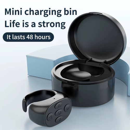 Remote Control Scroll Ring Page Turner Fingertip Video Controller Wireless BT Scrolling Ring Smart Ring for Phone