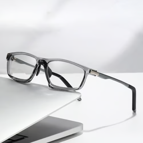SPORT COLOR-CHANGING BIFOCAL READING GLASSES-Transparent Gray(Diopter +1.00)