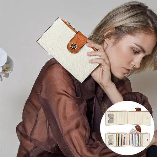 Anti-theft credit card case with zipper pocket