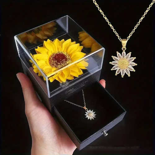 Sunflower Necklace Gift Box💖🎁