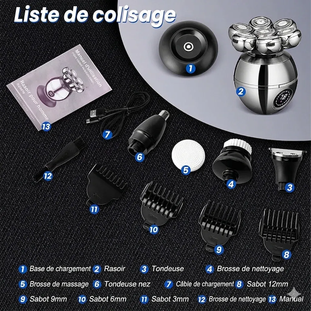 🔥7D Multifunctional Electric Shaver – Cordless, waterproof, and safe for face, head, and intimate areas