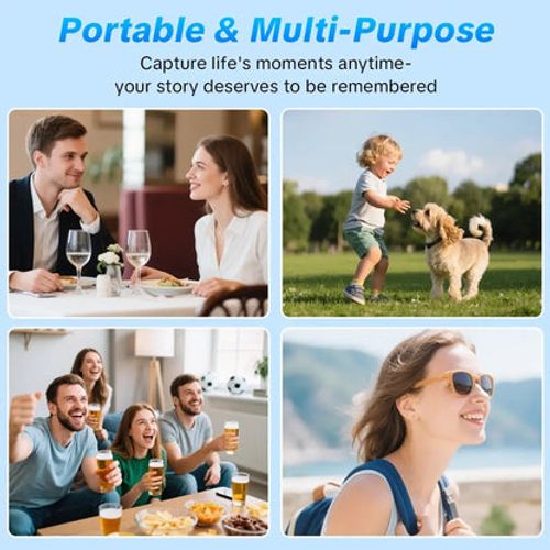 🎥Upgraded Vlogging Camera – 180° Rotating Lens, Full-Body Video Recorder for Travel, Daily Life & Content Creation