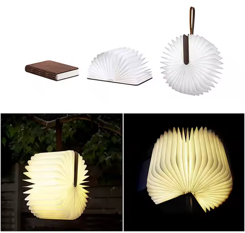 Cute Design Wooden Folding Rechargeable New Usb Book Lights