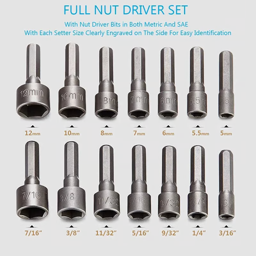🔥🔥Power Nut Driver 14Pcs Set
