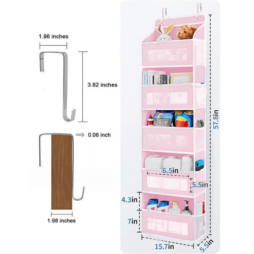 🥼 Over Door Organizer with 5 Large Capacity Pockets✨