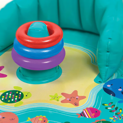 🔥Baby Inflatable Splash Mat with UPF 50+ Sunshade & Stackable Rings