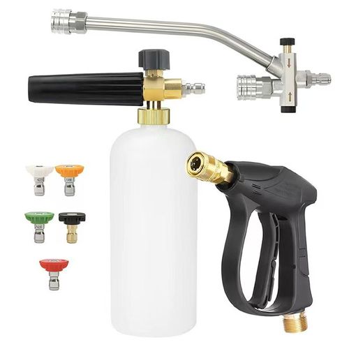 High-pressure cleaning water gun set with 5 nozzles