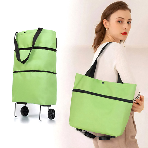 Foldable shopping bag with wheels 🛍️🛒-buy 1 get 1 free! 🎁
