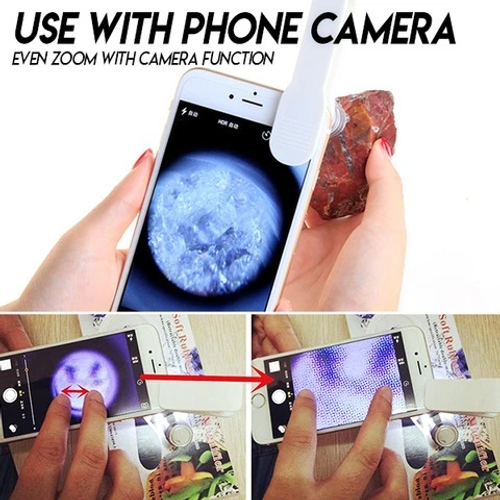 LED Light Mini Mobile Phone Microscope Cell Phone Clip On Microscope