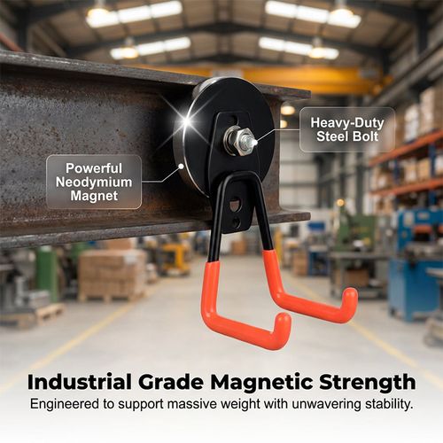 Heavy-Duty Magnetic Double-Claw Hook（43MM*2+66MM*2）-4PCS
