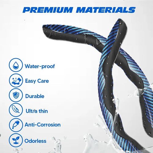 Carbon Fiber Silicone Anti-Slip Car Steering Wheel Cover Universal Fit