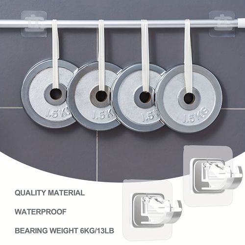 Nail-Free Adjustable Curtain Rod Holders（4 pairs）