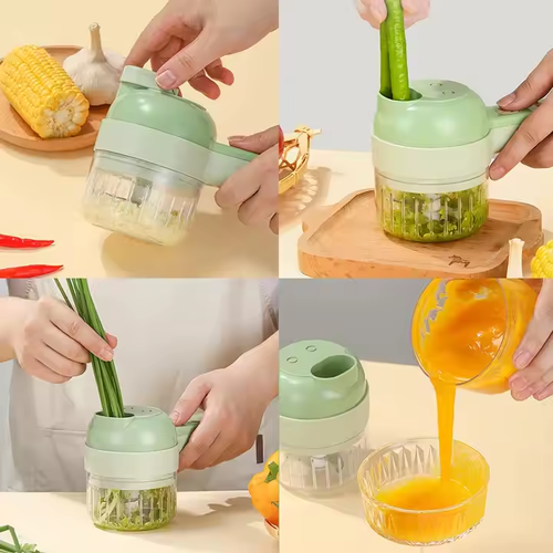 💥4-in-1 hand-held electric vegetable chopper