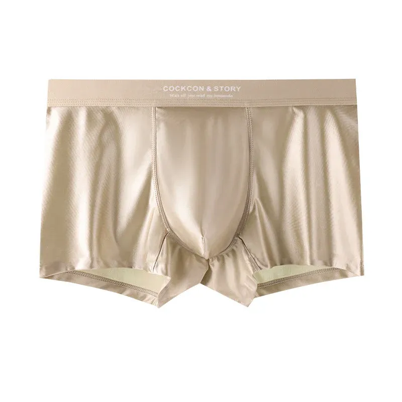 🔥🔥Men's Satin Ice Silk Briefs(3pcs)Size: XL