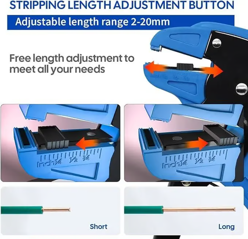 2 in 1 Automatic Wire Stripper Cutter Wire Stripping Tool