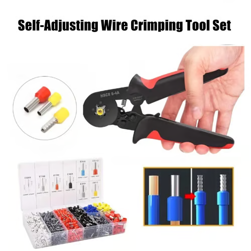 Self Adjusting Wire Crimping Tool Set