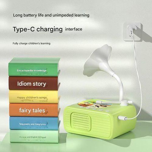 🎶Kids Phonograph with 96 Cards💿📻Early Education Phonograph Story Machine