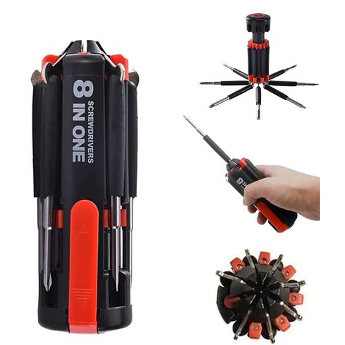 8 Screwdrivers in 1 Tool with Worklight and Flashlight