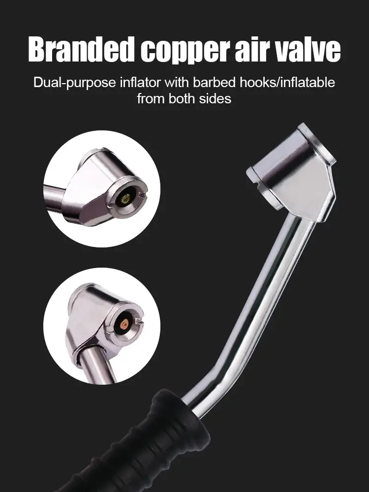 Tire quick inflator with valve and pressure gauge