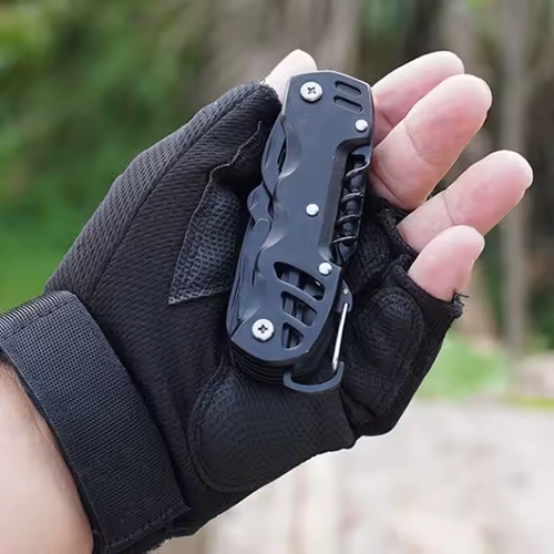Universal Folding Tool Multi-Tool, Stainless Steel Screwdriver Bottle Opener Keychain Outdoor Travel Camping