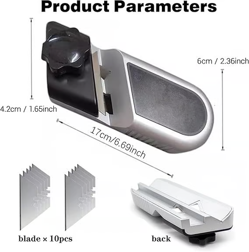 Drywall Rasp,Drywall Chamfer Tool,Plasterboard Fast Cutter,Precise 45° 90° Gypsum Board Chamferer with 10 Sharp SK5 Blades,V Chamfer Bevel Double Slot