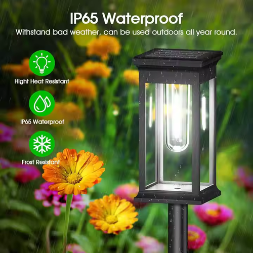 Outdoor Tungsten Bulb Solar Garden Lights for Llawn Patio Yard Walkway（buy one get one free for a limited time）