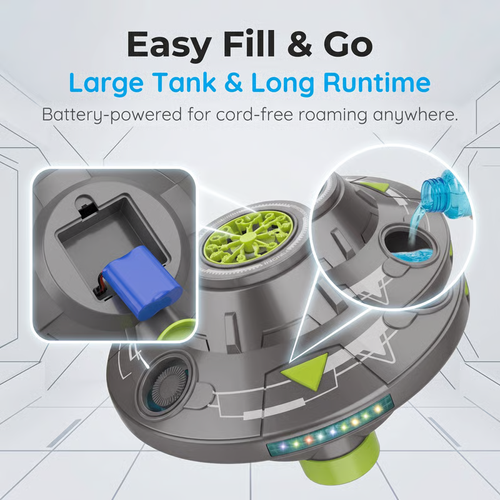 🔥Multifunction Bubble Machine, Automatic Rotating Disc Toy