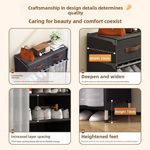 7 Tier Dustproof Shoe Rack With Storage Drawers🥿