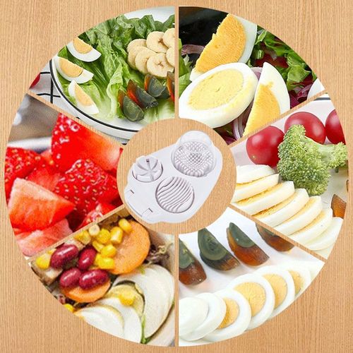 🔥New 3-in-1 Multifunctional Vegetable Cutter Fancy Split Egg Slicer Egg Slicing and Dividing