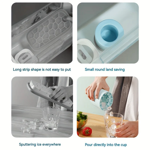 ✨buy 1 get 1 free✨Silicone Cylinder Ice Grid Ice Maker Ice Cube Mold Creativity Mini Ice Bucket