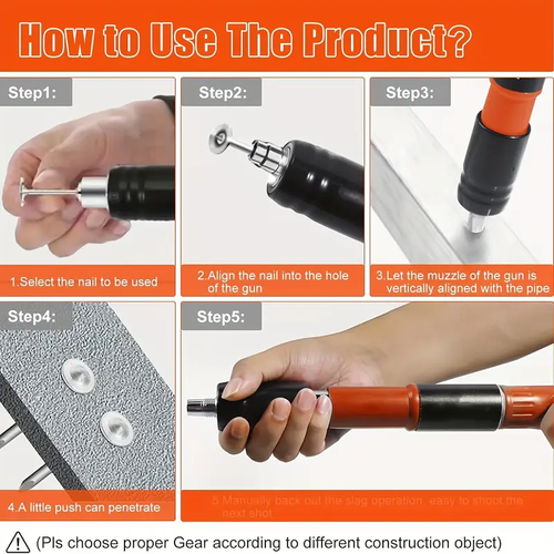 Mini Steel Nail Gun Manual Light High Efficiency Ceiling Decoration Portable Silencer Nail Fixer Guns