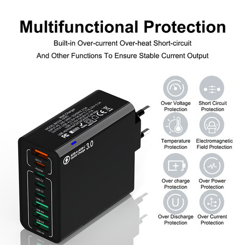 🔥🔥8 in 1 Waterproof Ports USB Fast Charger