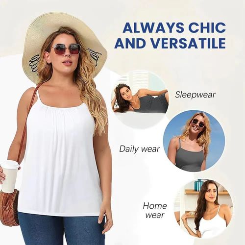 🏆Loose-fitting Tank Top With Built-in Bra