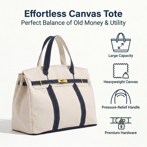 ✨ The Everyday Canvas Tote – Lightweight, Large Capacity