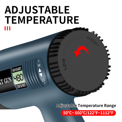 2000W Electric Heat Gun With LCD Display Adjustable Temperature Hair Dryer Tools For Soldering Thermal Blower Shrink Wrapping