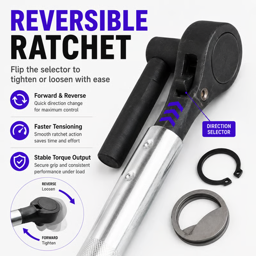 🔧 Ratchet Cargo Winch Tensioner Wrench | Heavy-Duty Truck Strap Tool
