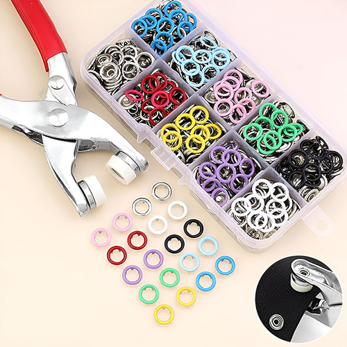 100pc Five-prong ButtonInstallation Pliers Set Metal Snap Button Kit DIY